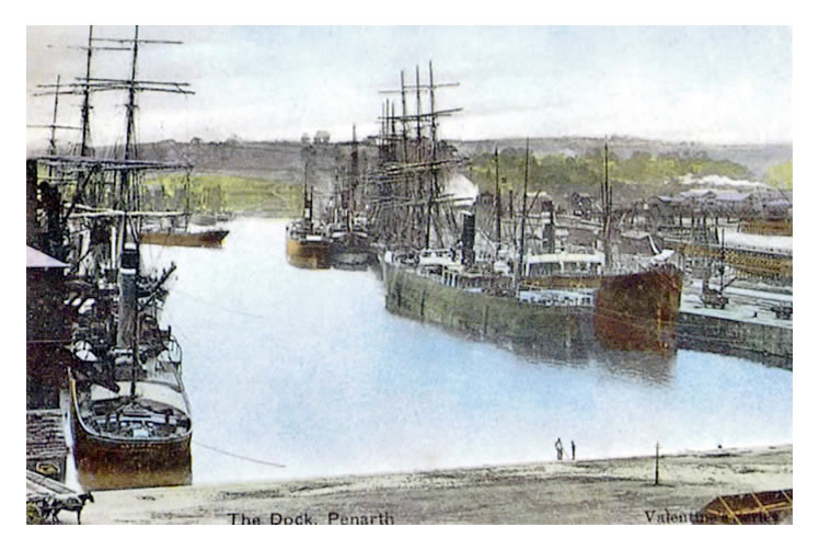 The Dock, Penarth" around the turn of the 20th century
