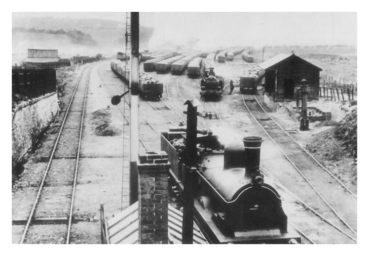 The sidings at Llandough in the late 1880's as seen from Penarth Dock and Harbour Station