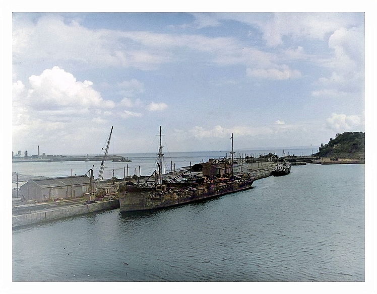 1) Ship breaking adjacent to the yard of the Penarth Ship Building and Shiprepairing Company.
