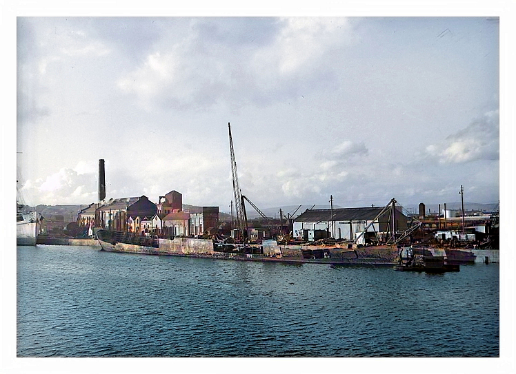 4) - Ship breaking adjacent to the yard of the Penarth Ship Building and Shiprepairing Company.