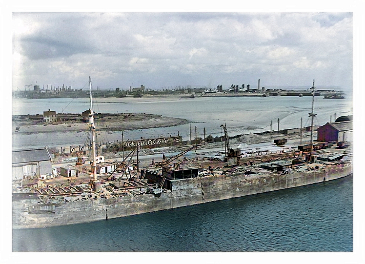 3) Ship breaking adjacent to the yard of the Penarth Ship Building and Shiprepairing Company.