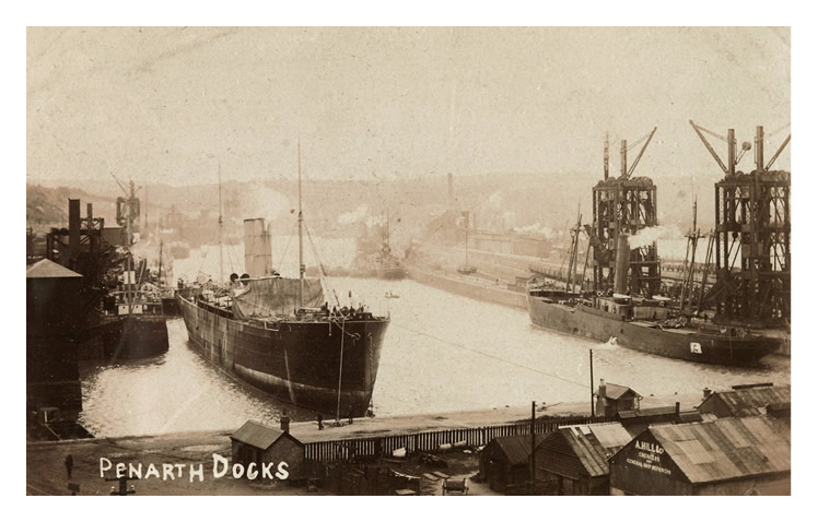 Penarth Docks c.1910 - From the People's Collection of the National Library of Wales