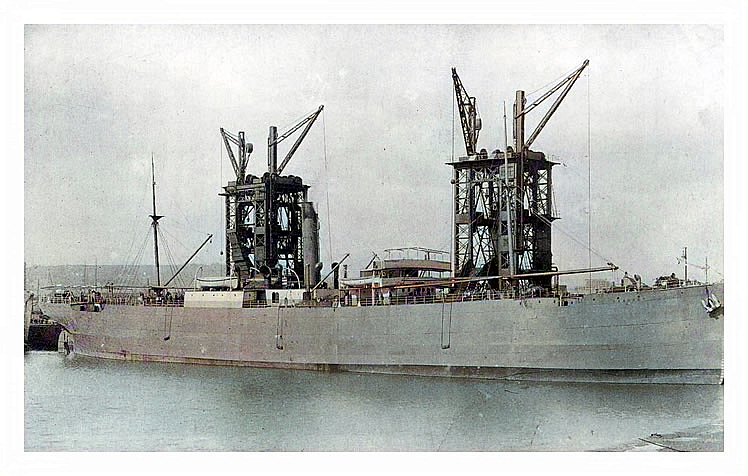c.1905 - s.s. 'Frankby' being coaled at tips numbers 19 and 20 at Penarth Dock.