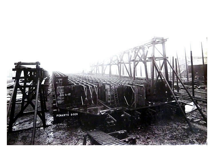 Penarth Dock pontoon under construction