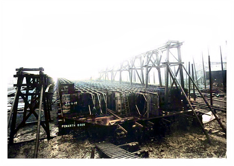 Penarth Dock pontoon under construction