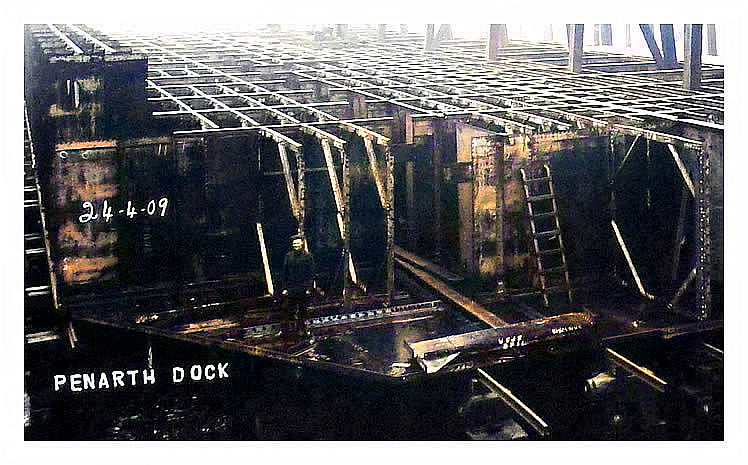 Detail of Penarth Dock pontoon under construction
