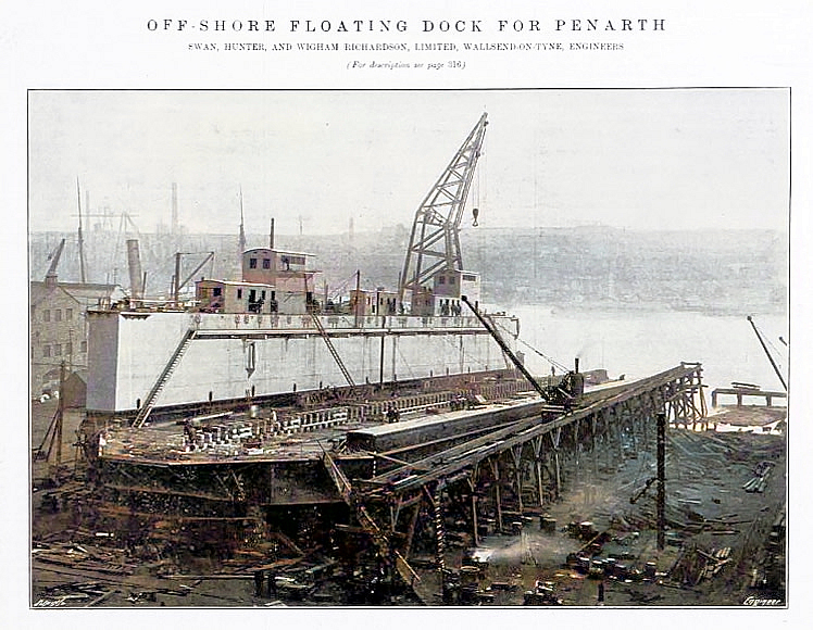 1909 - Off-shore Floating Dock for Penarth