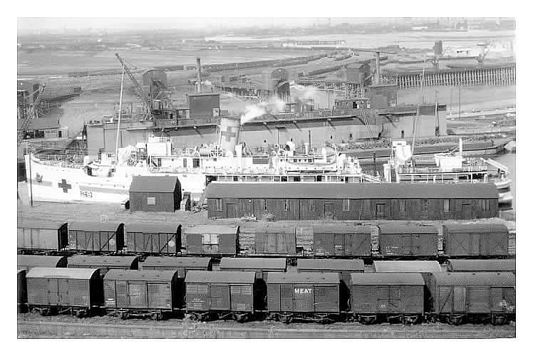 St Julien hospital ship in Penarth Dock 1944