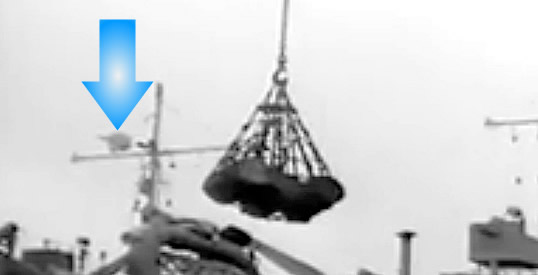 Dirigible balloon over Penarth Dock