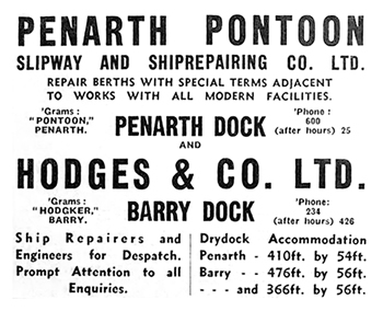 Penarth Pontoon, Slipway and Shiprepairing Company Limited.