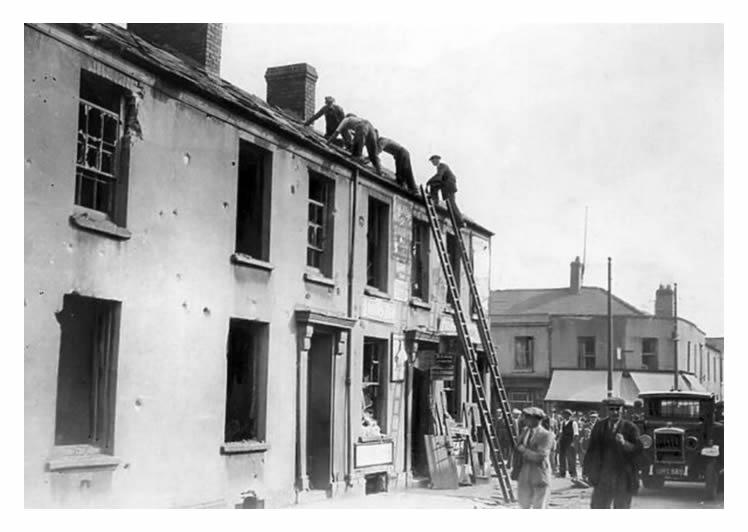 Bomb damage.