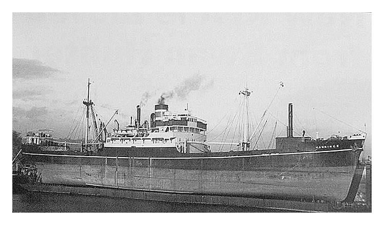 1952 - &ldquo;Hawkinge&rdquo; is under repair on the Penarth pontoon.