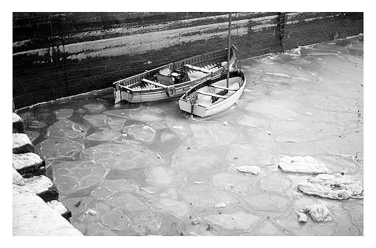 Penarth Dock Basin in January 1963