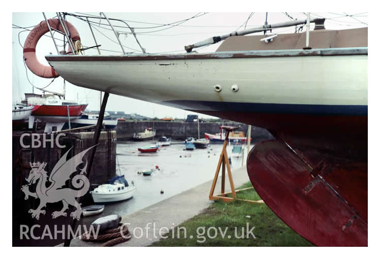 1984 - A Maytime high tide at the Penarth Dock Basin.