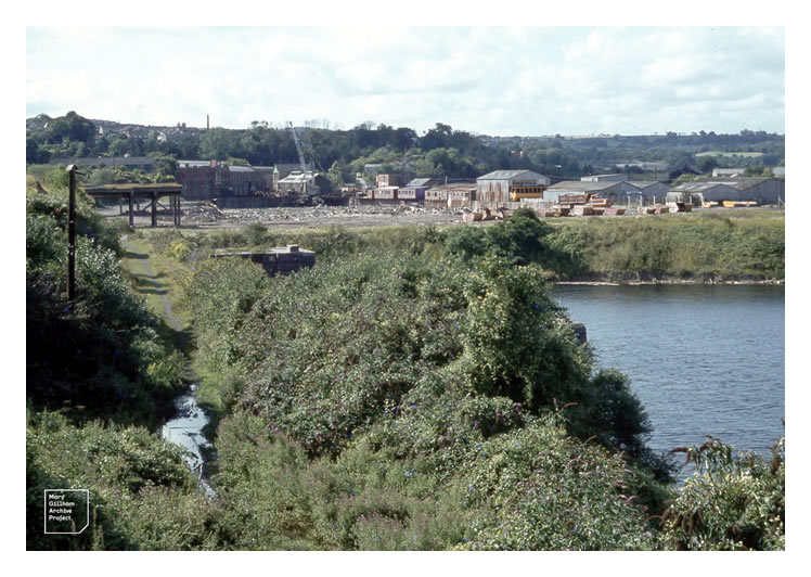 1979 - The upper section above the dam of the Penarth Dock.