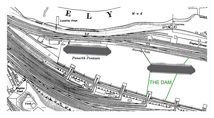 Revised location of pontoon at Penarth Dock!