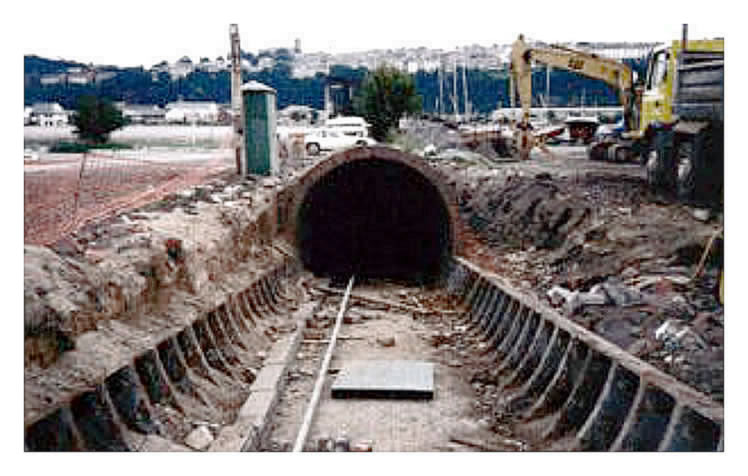 Excavations at the River Ely, Penarth, subway.