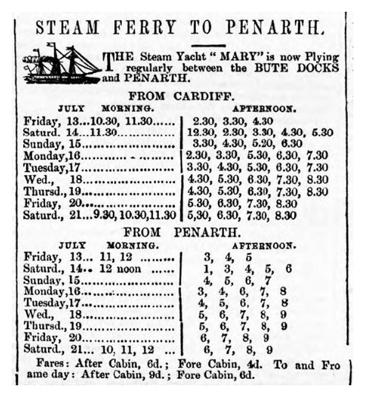 steam ferry to Penarth - 1860