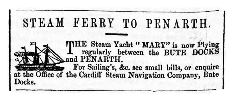 'Mary' - steam ferry to Penarth - 1860