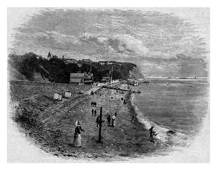Penarth Beach engraving 1890's