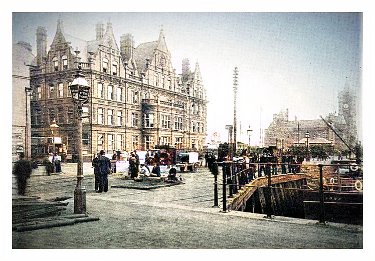 1890's - The 'Iona', the 'Penarth Ferry', berthed at the Pierhead, Bute Docks, Cardiff.