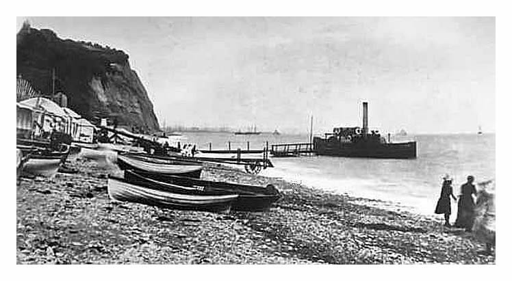 1883 - 86 - A view of the p.s. 'Kate' at the Kymin, Penarth Beach.