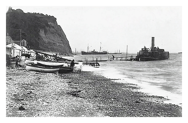 p.s. 'Iona' at Penarth Beach c.1887.