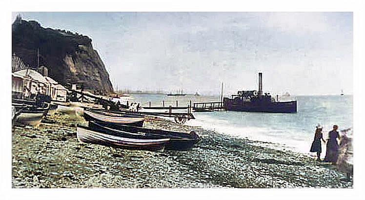 1883 - 86 - A view of the p.s. 'Kate' at the Kymin, Penarth Beach.