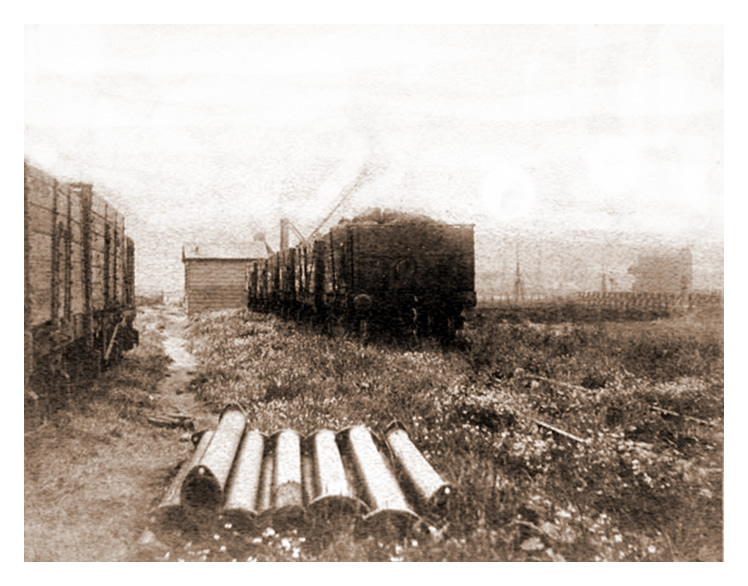 c.1888 - The sidings and approaches to the jetty at 'C' site at Victoria Wharf.