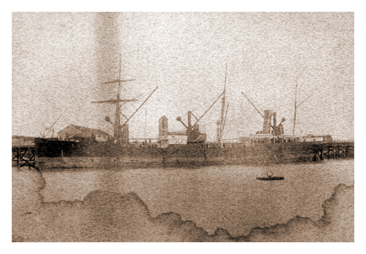 The Tank Steamer "Lux". Length 250 feet ; Breath 35 feet ; Depth 24 feet 1 inch ; Net Tonnage 1,255 tons. Discharging first bulk cargo of petroleum from Philadelphia, 3rd July, 1890 at Victoria Wharf, Penarth Harbour. Discharging first bulk cargo of petroleum from Philadelphia, 3rd July, 1890 at Victoria Wharf, Penarth Harbour.