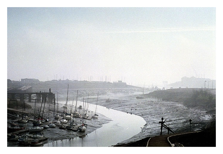 River ely, Penarth with tide out.