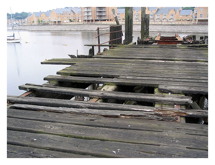 Deck remains of coal tip - Ely Tidal Harbour, Penarth Dock