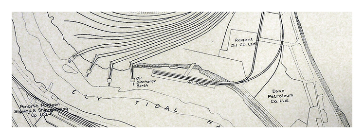 1960's - A section of a plan of the Penarth Dock and Ely Tidal Harbour.