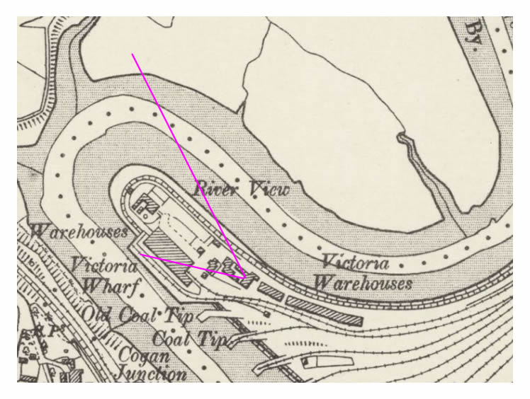 A section of the Glamorgan Sheet XLVII O.S. map, revised 1915, published 1922, indicating River View.