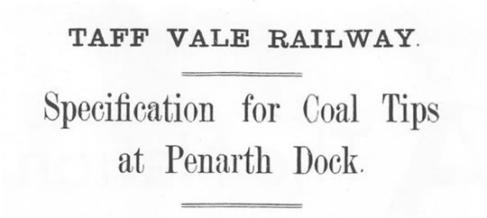 Reconstruction of Coal Tips at Penarth Dock - 1904