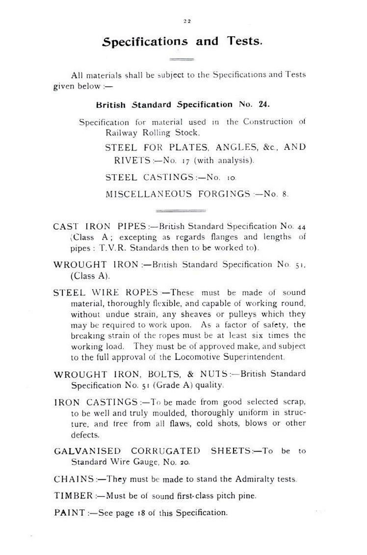Penarth Dock - Coal Tip Specification and Tests
