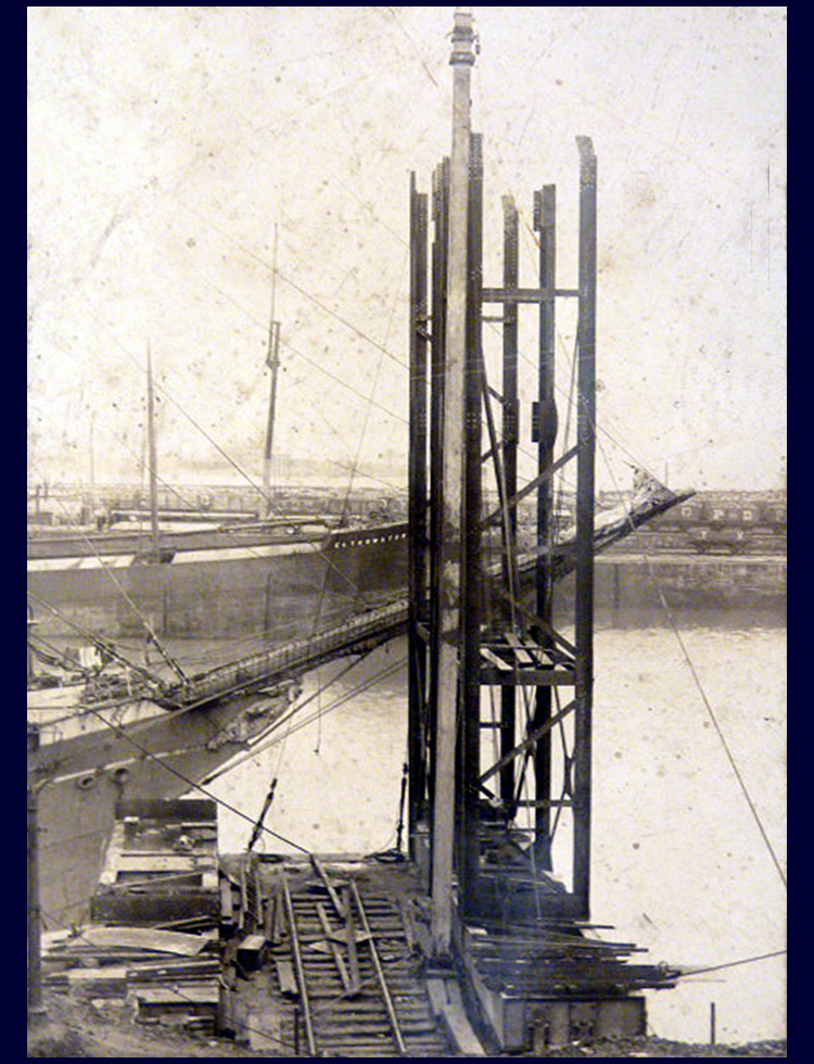 25th February 1912 - No. 5 hydraulic coal hoist under construction at Penarth Dock the work of Tannett Walker Limited. 