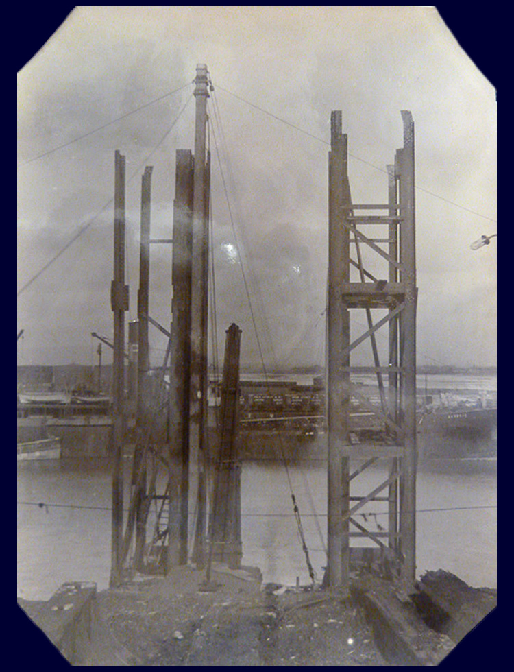 3rd March 1912 - No. 5 hydraulic coal hoist under construction at Penarth Dock the work of Tannett Walker Limited. 