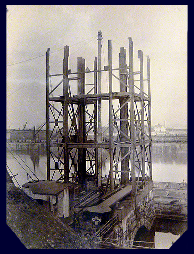 10th March 1912 - No. 5 hydraulic coal hoist under construction at Penarth Dock the work of Tannett Walker Limited.