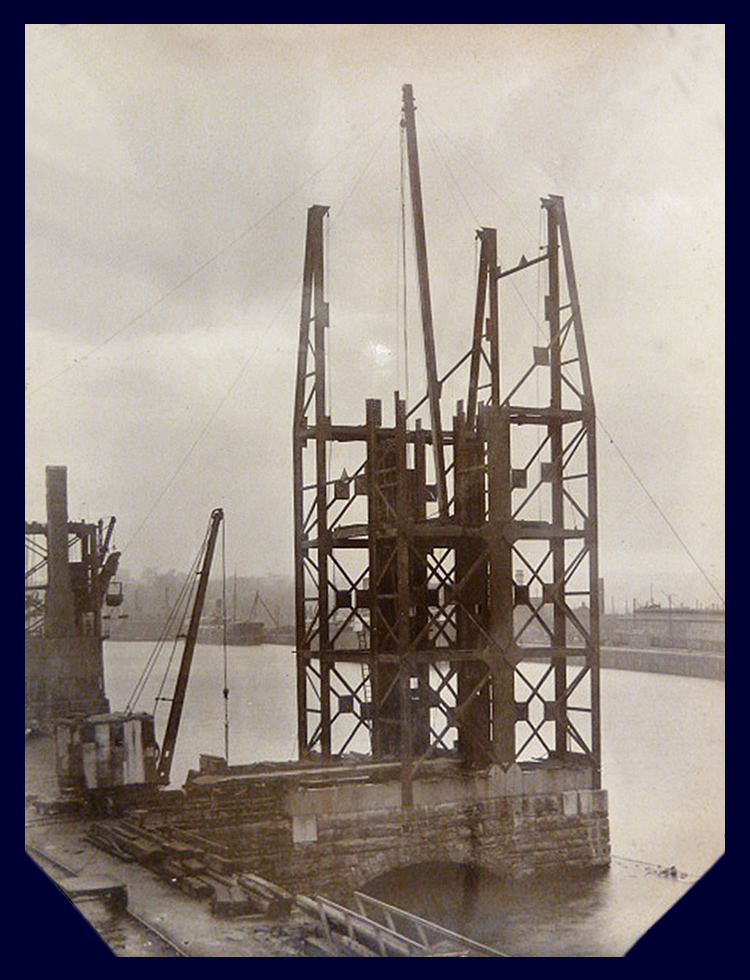 17th March 1912 - No. 5 hydraulic coal hoist under construction at Penarth Dock the work of Tannett Walker Limited.