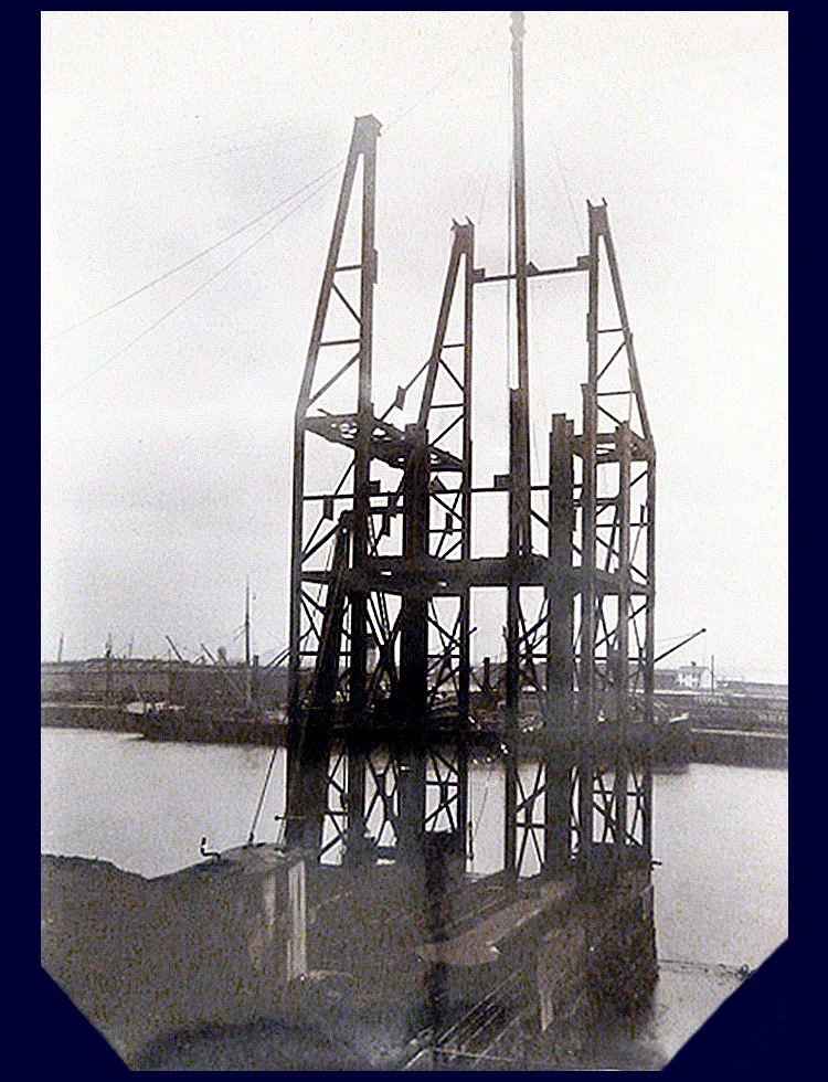 17th March 1912 - No. 5 hydraulic coal hoist under construction at Penarth Dock the work of Tannett Walker Limited.