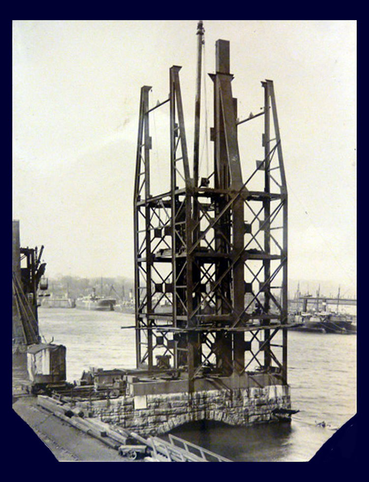 24th March 1912- No. 5 hydraulic coal hoist under construction at Penarth Dock the work of Tannett Walker Limited.
