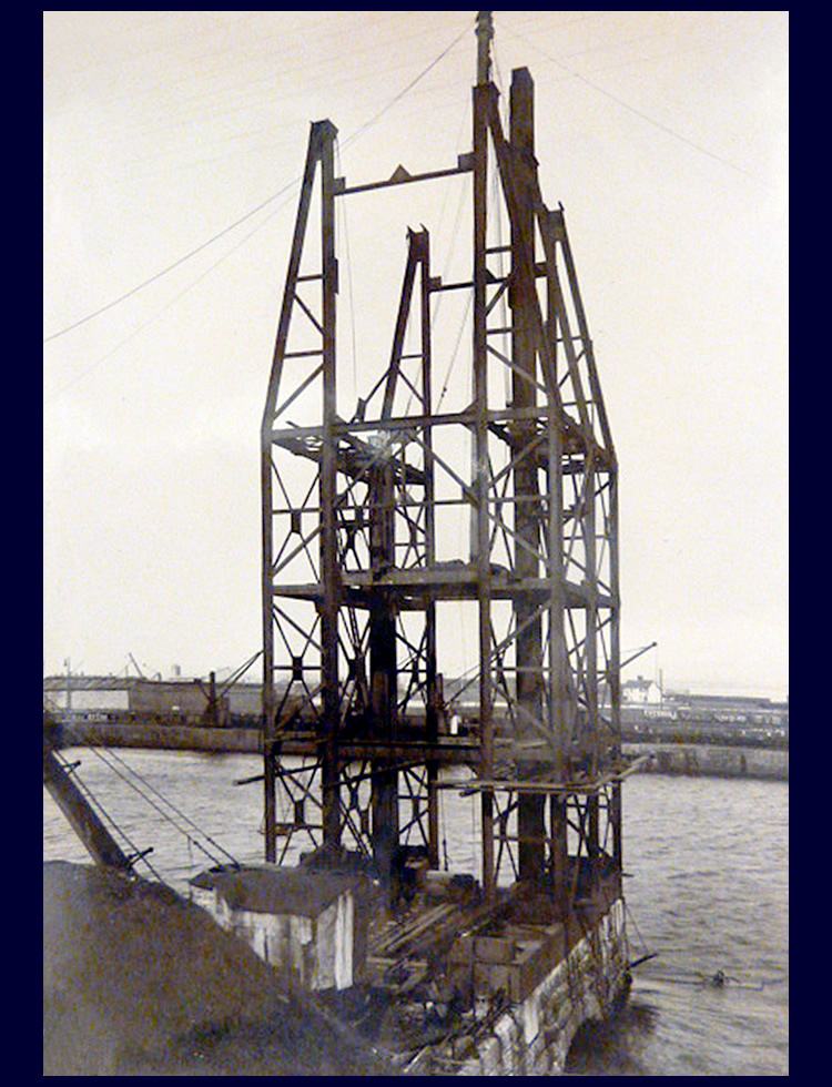 24th March 1912 - No. 5 hydraulic coal hoist under construction at Penarth Dock the work of Tannett Walker Limited.