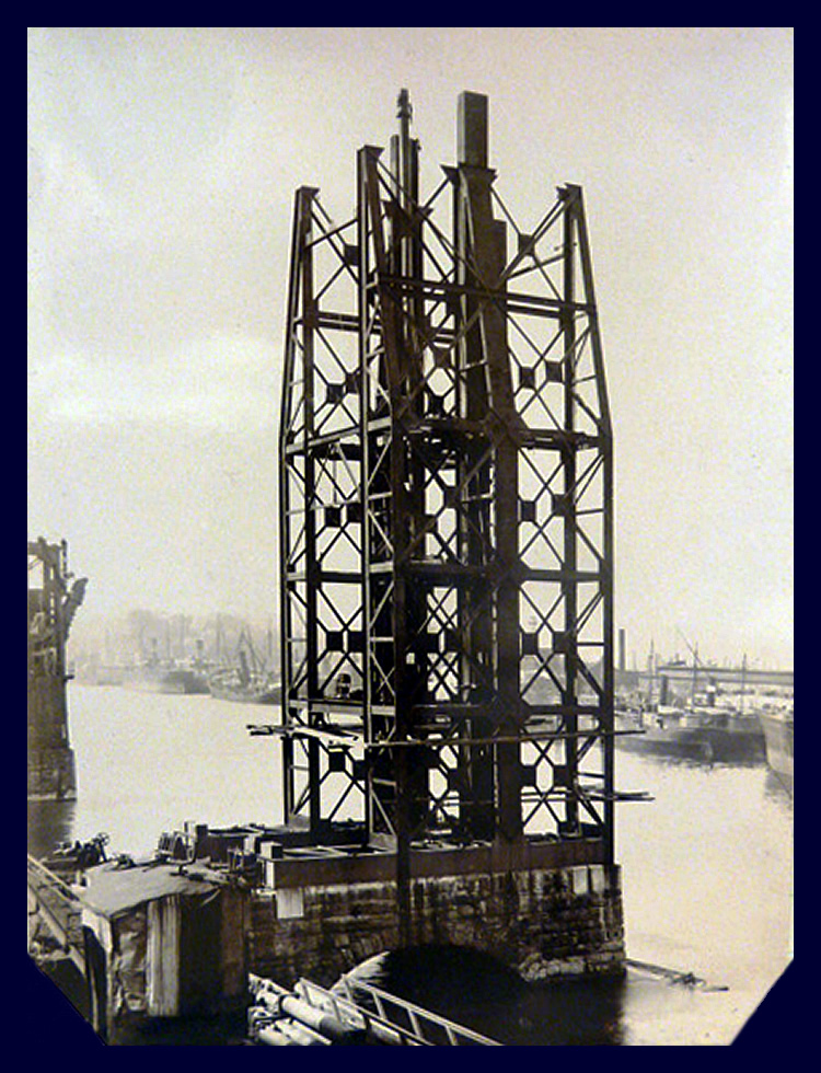 24th March 1912 - No. 5 hydraulic coal hoist under construction at Penarth Dock the work of Tannett Walker Limited.