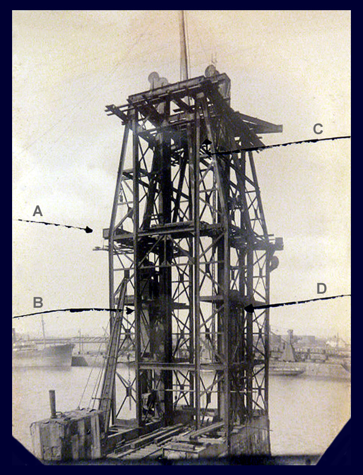 26th May 1912 - No. 5 hydraulic coal hoist under construction at Penarth Dock the work of Tannett Walker Limited.