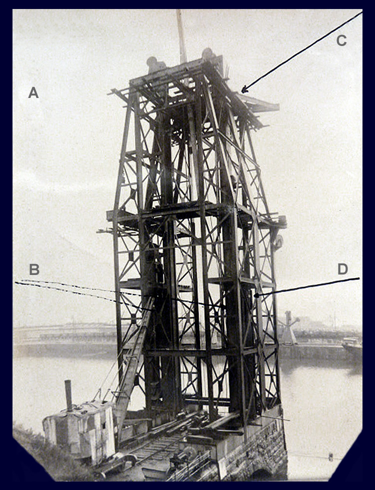 1st June 1912 - No. 5 hydraulic coal hoist under construction at Penarth Dock the work of Tannett Walker Limited.