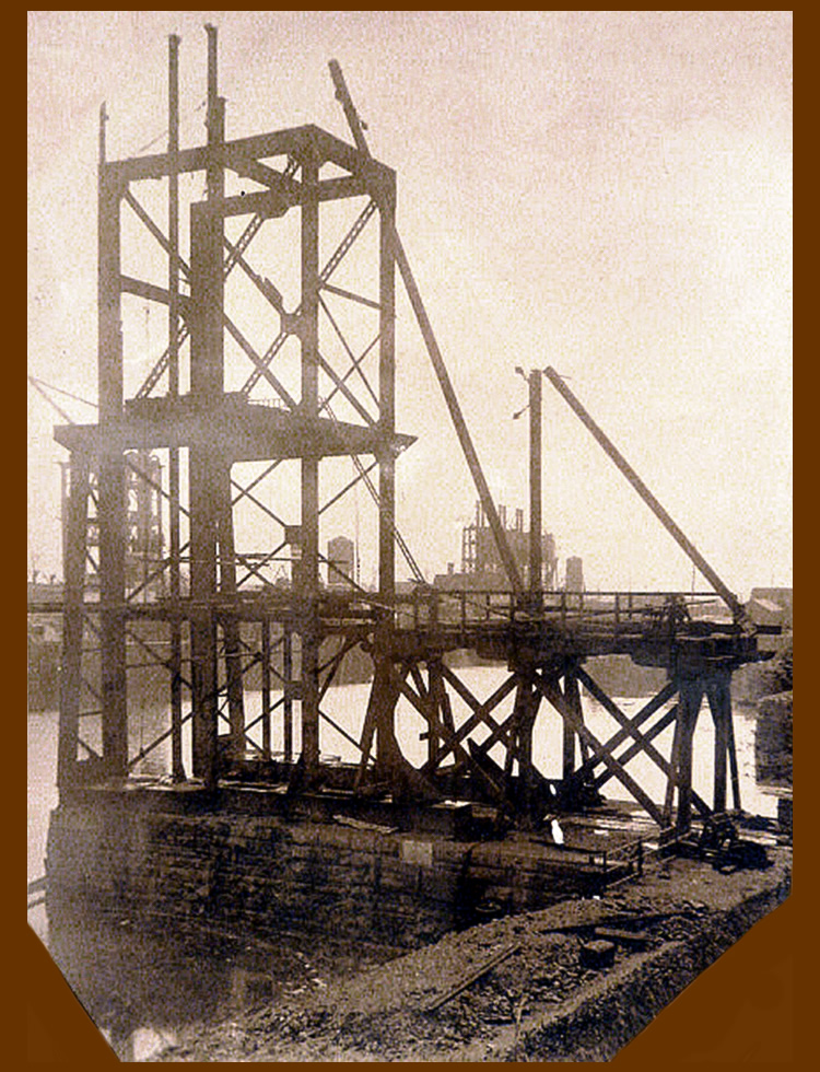 27th April 1913 - No. 4 hydraulic coal hoist under construction at Penarth Dock the work of the East Ferry Road Engineering Company Limited. 