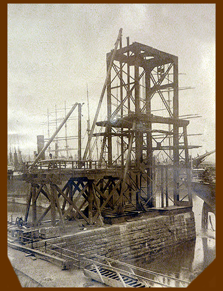 4th May 1913 - No. 4 hydraulic coal hoist under construction at Penarth Dock the work of the East Ferry Road Engineering Company Limited. 