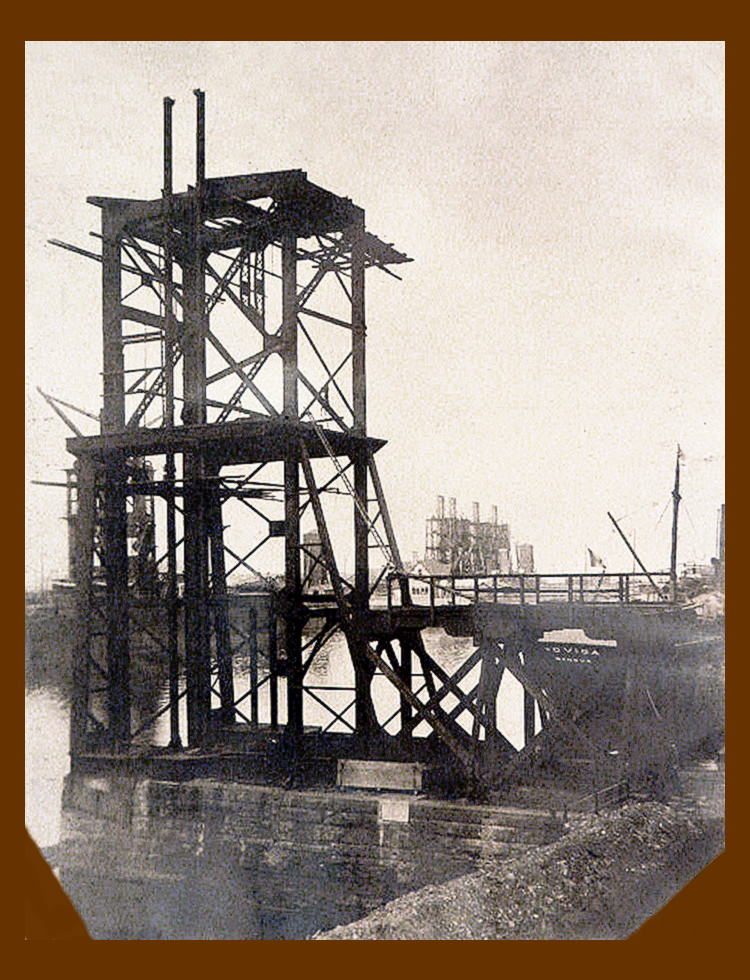 11th May 1913 - No. 4 hydraulic coal hoist under construction at Penarth Dock the work of the East Ferry Road Engineering Company Limited. 