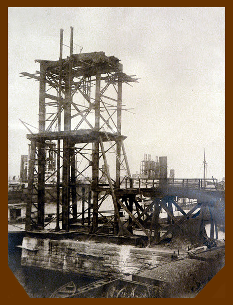 18th May 1913 - No. 4 hydraulic coal hoist under construction at Penarth Dock the work of the East Ferry Road Engineering Company Limited. 